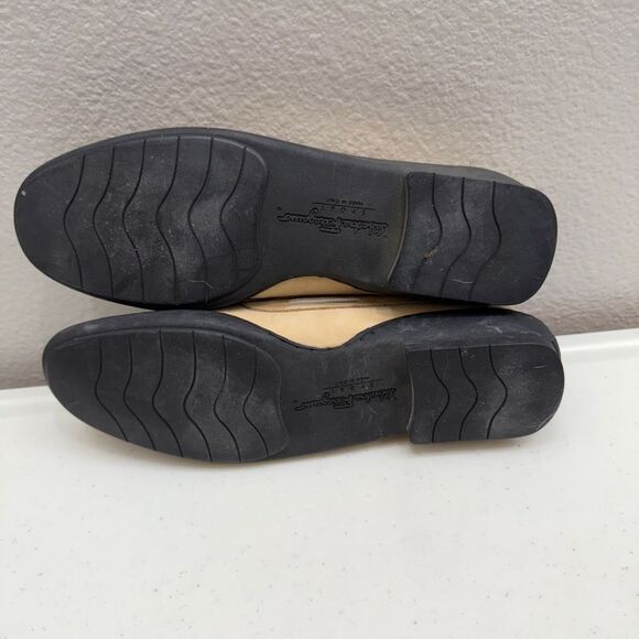 Salvatore Ferragamo Womens Shoes Loafers Size 8 Beige SuedeTassel Dress Slip-On - Picture 6 of 11